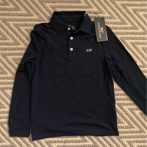 Vineyards Vines boys long sleeve shirt collared navy blue size 7